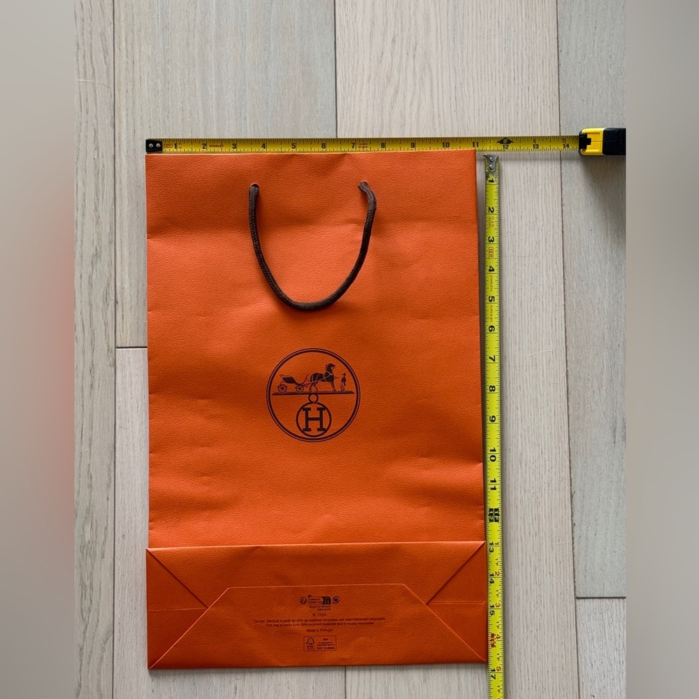 Hermes Orange Shopping Bag